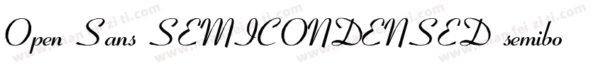 Open Sans SEMICONDENSED semibol字体转换